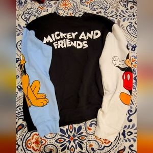 Disney Mickey and Pluto color block sweatshirt